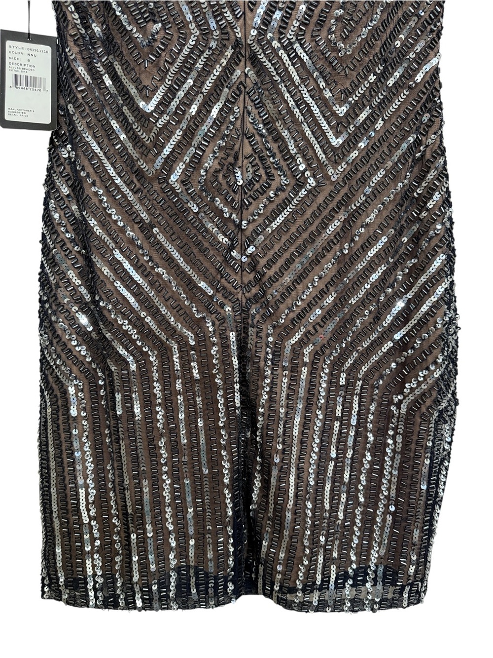 Adrianna Papell Beaded Sequin Cocktail Dress Size 8 NWT - Picture 6 of 11